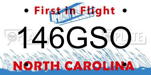 146GSO North Carolina License Plate