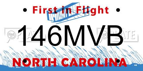146MVB North Carolina License Plate