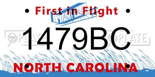 1479BC North Carolina License Plate