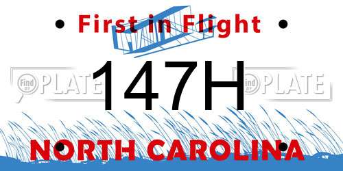 147H North Carolina License Plate
