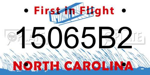 15065B2 North Carolina License Plate