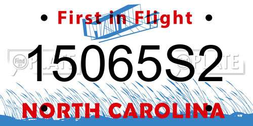 15065S2 North Carolina License Plate