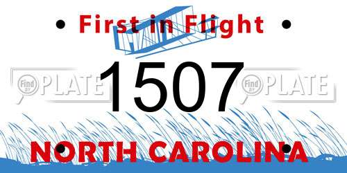 1507 North Carolina License Plate