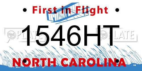 1546HT North Carolina License Plate