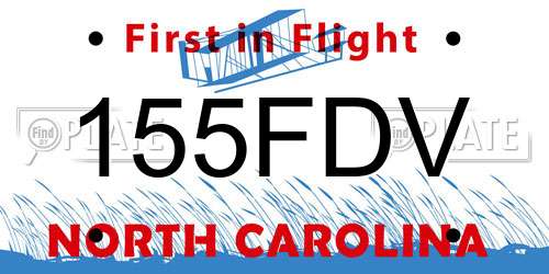 155FDV North Carolina License Plate