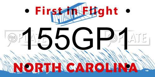 155GP1 North Carolina License Plate