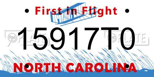 15917T0 North Carolina License Plate