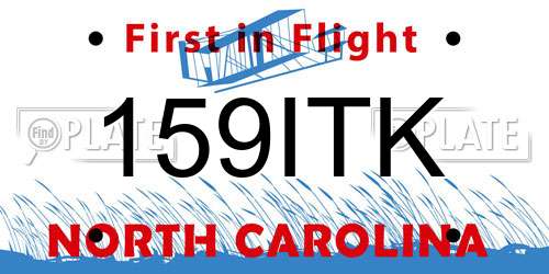 159ITK North Carolina License Plate
