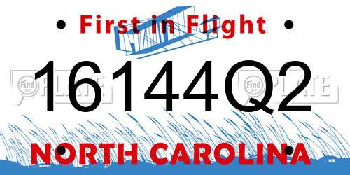 16144Q2 North Carolina License Plate