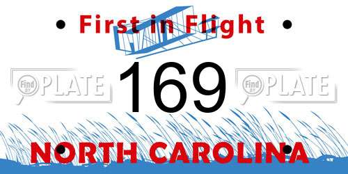 169 North Carolina License Plate