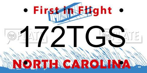 172TGS North Carolina License Plate