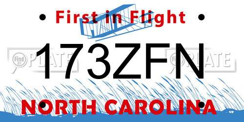 173ZFN North Carolina License Plate