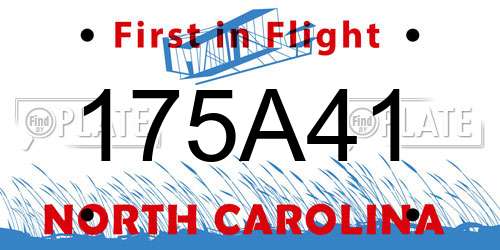 175A41 North Carolina License Plate