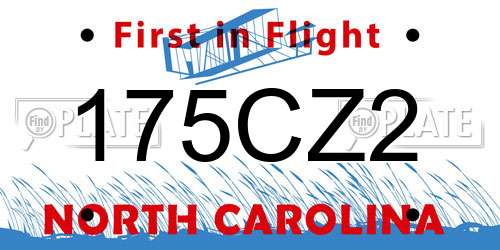 175CZ2 North Carolina License Plate
