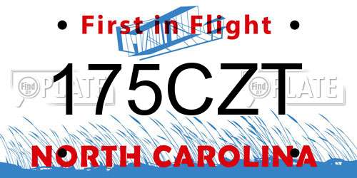 175CZT North Carolina License Plate