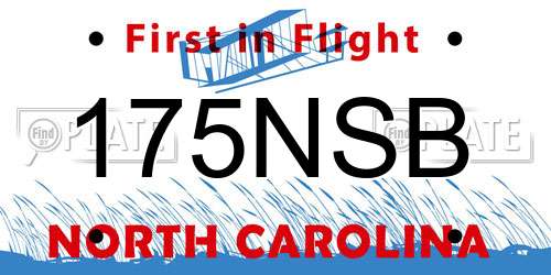175NSB North Carolina License Plate
