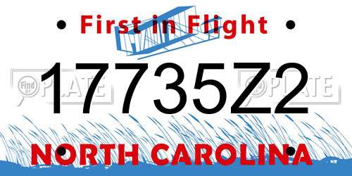 17735Z2 North Carolina License Plate