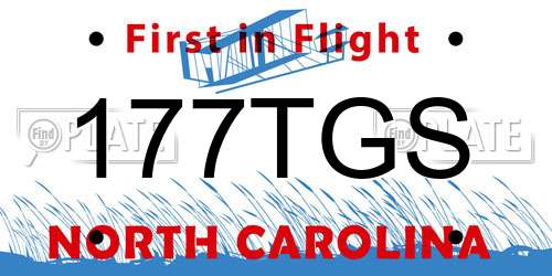 177TGS North Carolina License Plate