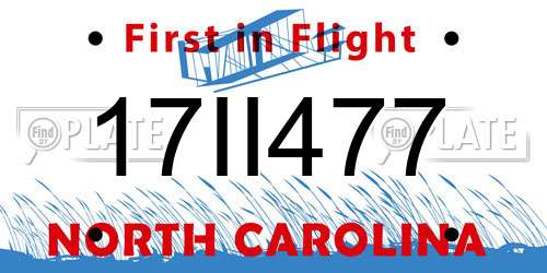17II477 North Carolina License Plate