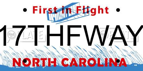 17THFWAY North Carolina License Plate