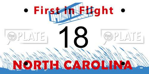 18 North Carolina License Plate