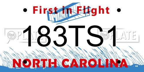 183TS1 North Carolina License Plate