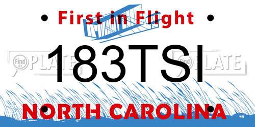 183TSI North Carolina License Plate