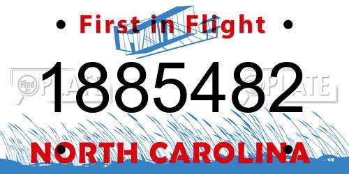 1885482 North Carolina License Plate