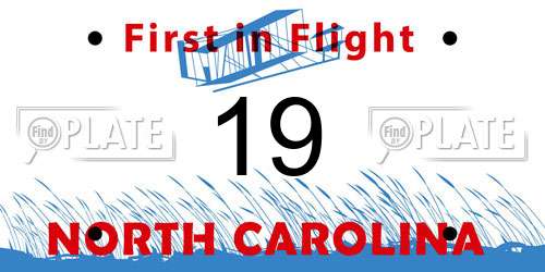 19 North Carolina License Plate