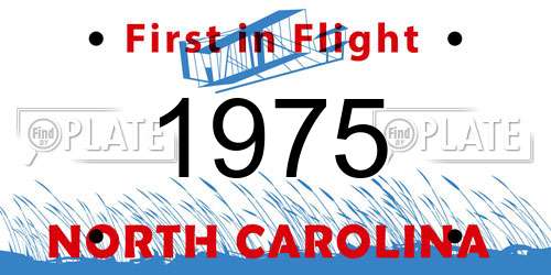 1975 North Carolina License Plate