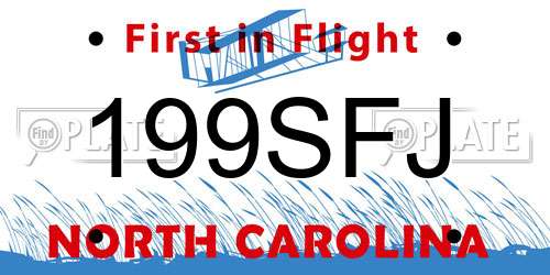 199SFJ North Carolina License Plate