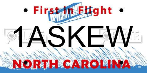 1ASKEW North Carolina License Plate