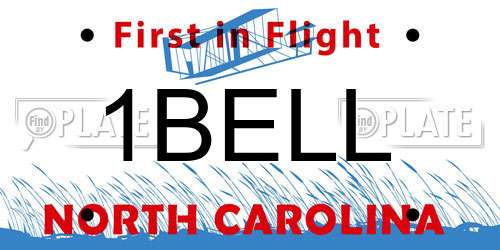1BELL North Carolina License Plate
