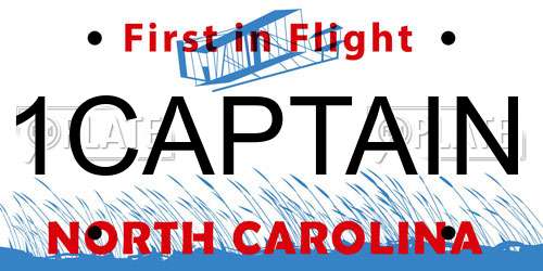 1CAPTAIN North Carolina License Plate