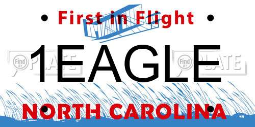 1EAGLE North Carolina License Plate