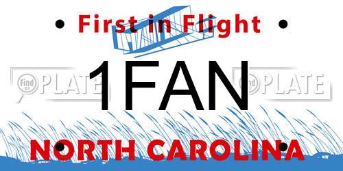 1FAN North Carolina License Plate