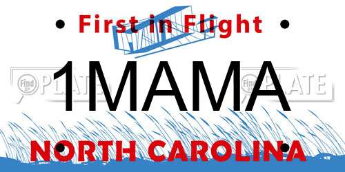 1MAMA North Carolina License Plate