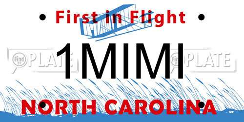 1MIMI North Carolina License Plate