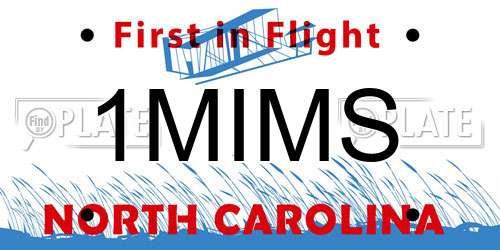 1MIMS North Carolina License Plate