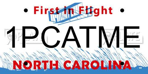1PCATME North Carolina License Plate