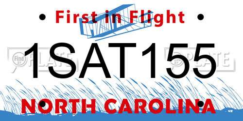 1SAT155 North Carolina License Plate