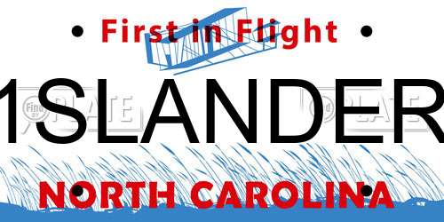 1SLANDER North Carolina License Plate
