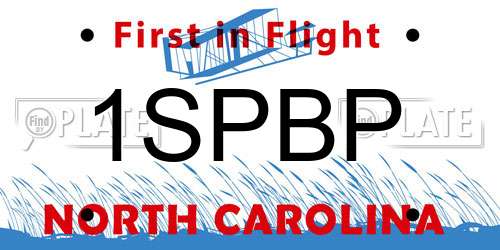 1SPBP North Carolina License Plate