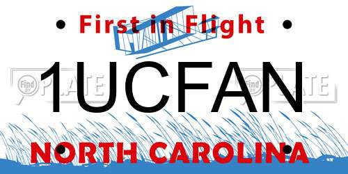 1UCFAN North Carolina License Plate