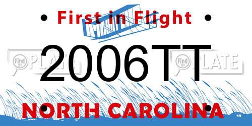 2006TT North Carolina License Plate