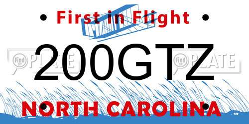 200GTZ North Carolina License Plate