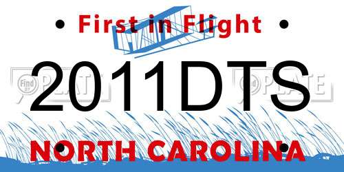 2011DTS North Carolina License Plate