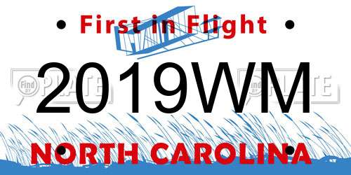 2019WM North Carolina License Plate