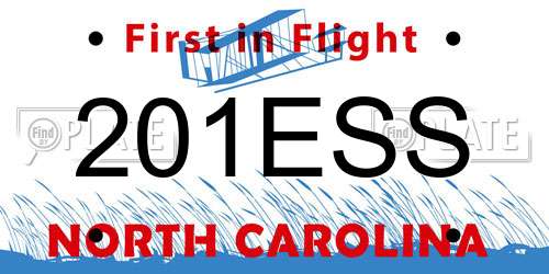 201ESS North Carolina License Plate