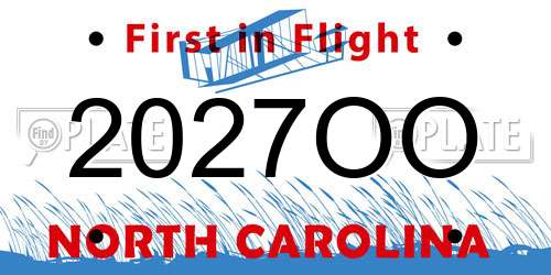2027OO North Carolina License Plate